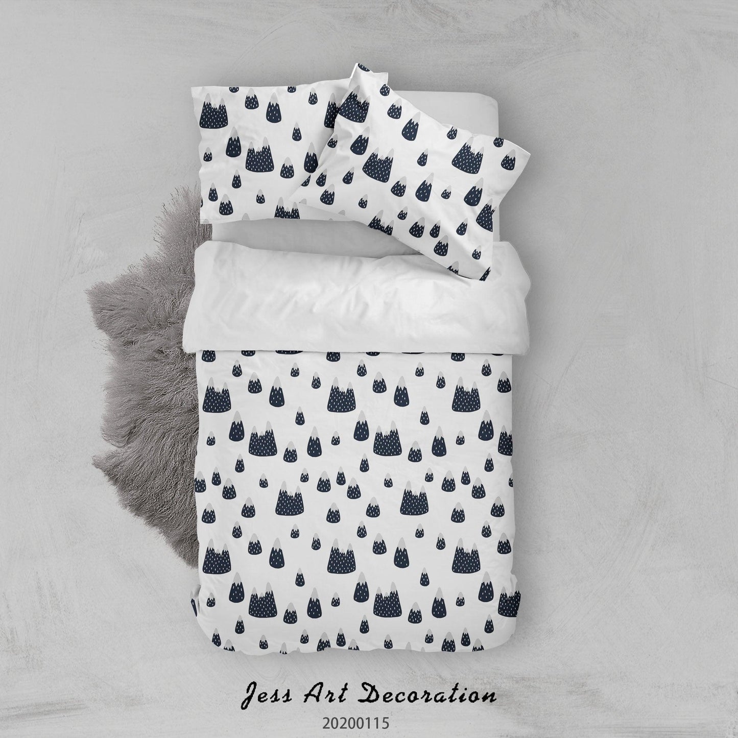 3D Cartoon Mountains Pattern Quilt Cover Set Bedding Set Duvet Cover Pillowcases WJ 9635