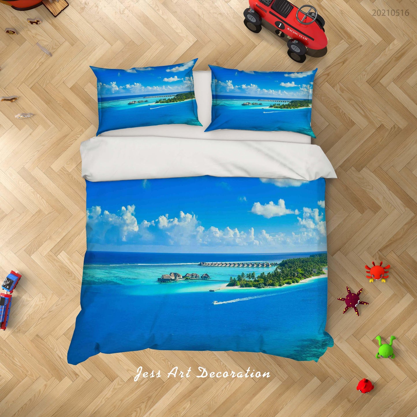 3D Blue Sky Sea Landscape Quilt Cover Set Bedding Set Duvet Cover Pillowcases 171