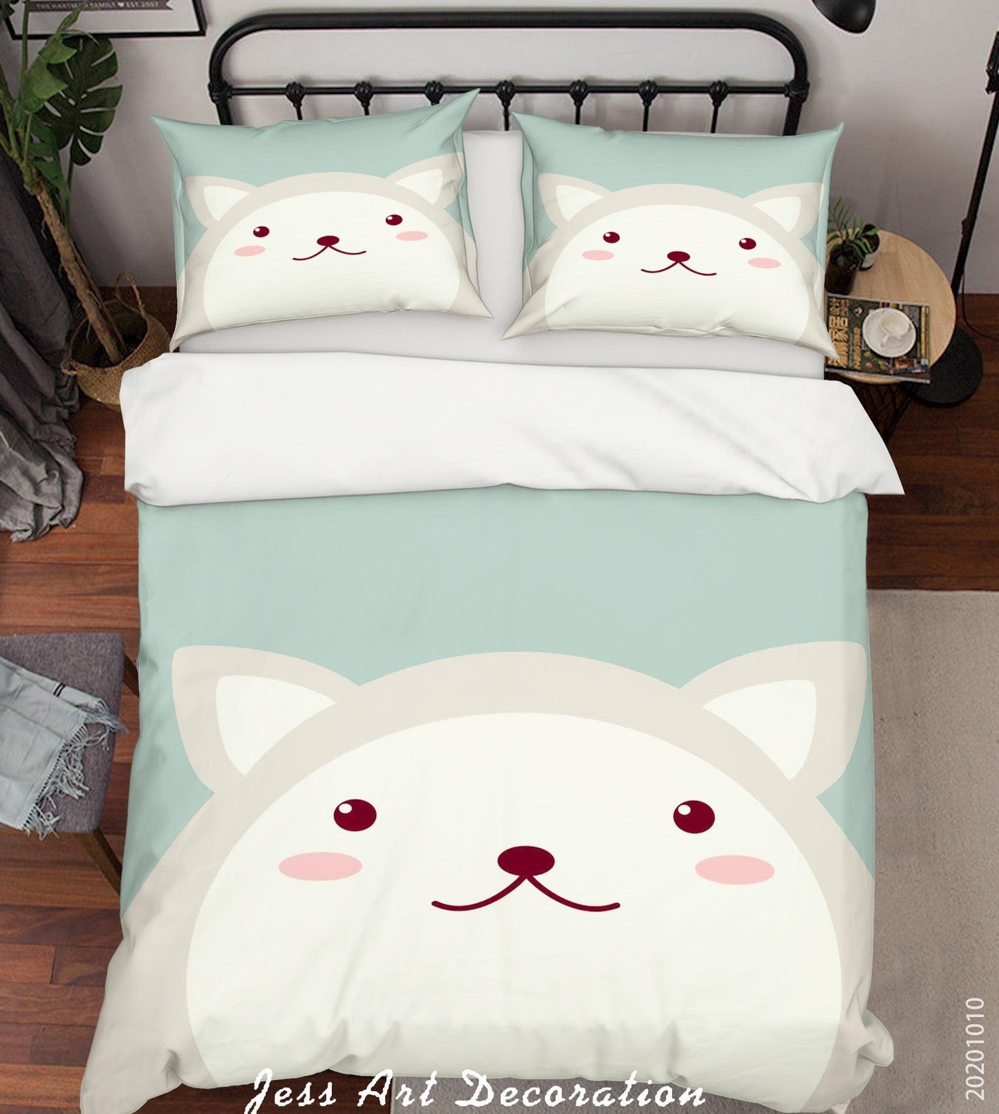 3D Cartoon Cute Animal  Squirrel Quilt Cover Set Bedding Set Duvet Cover Pillowcases WJ 9540