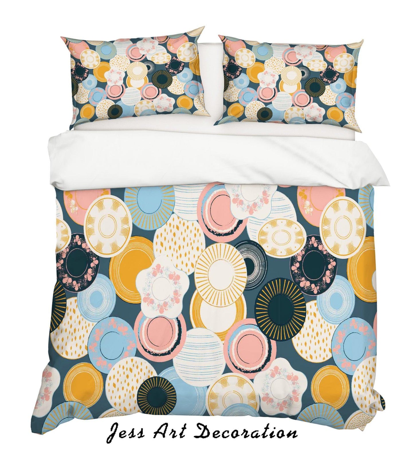 3D Cartoon Plate Pattern Quilt Cover Set Bedding Set Pillowcases 146