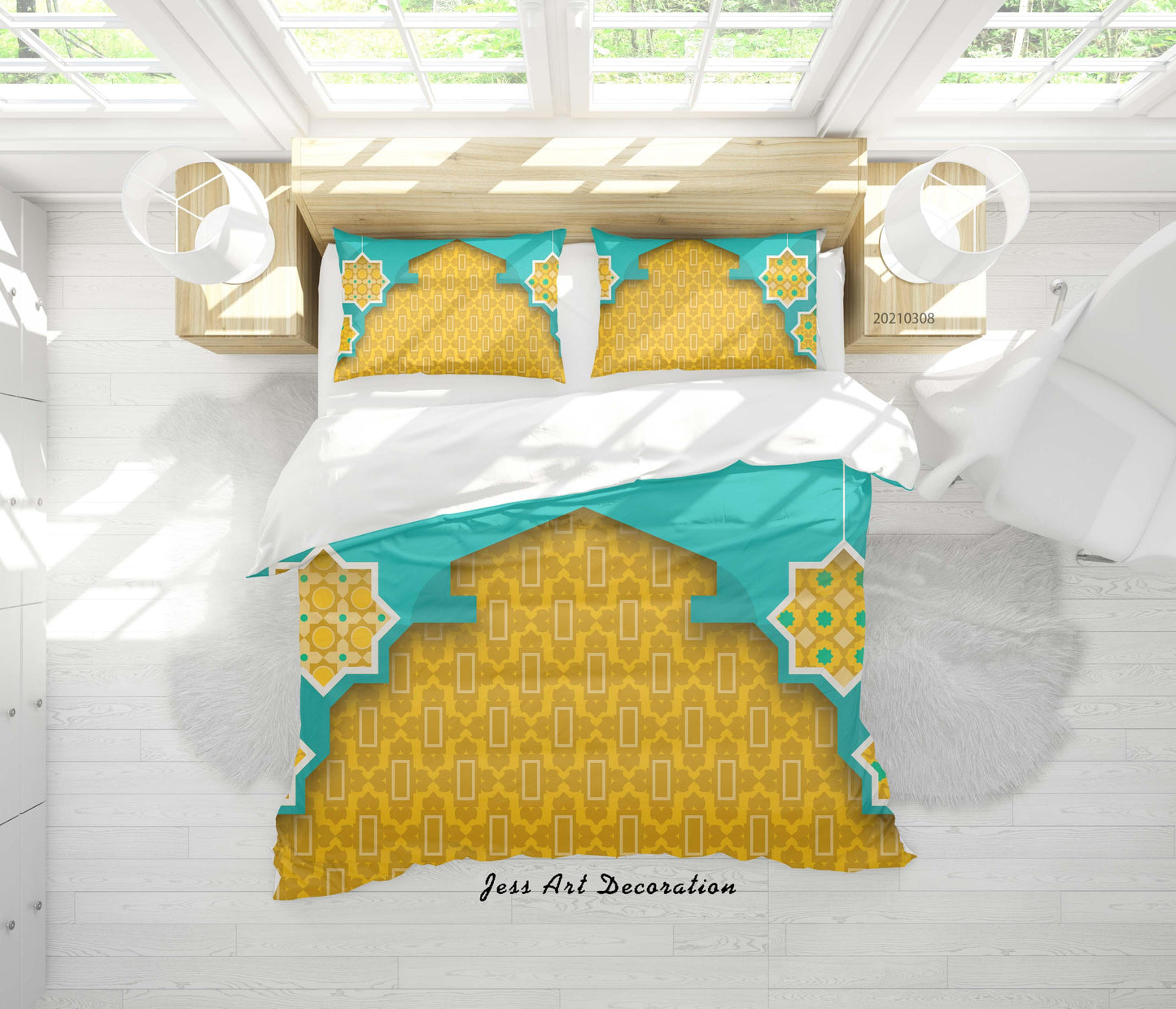 3D Abstract Geometric Decoration Quilt Cover Set Bedding Set Duvet Cover Pillowcases 270