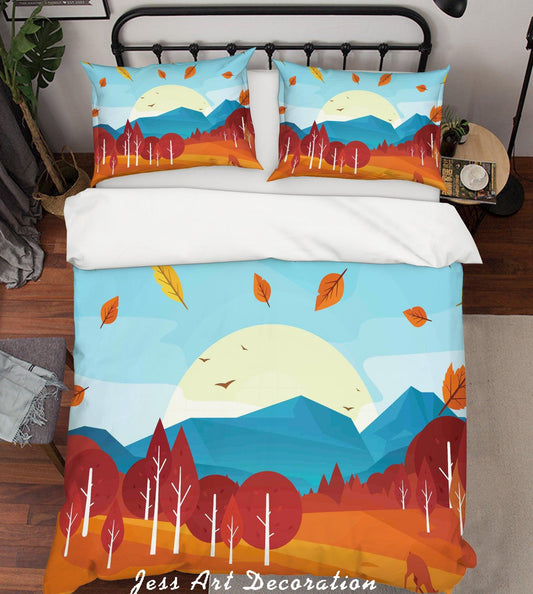 3D Cartoon Green Plant Sun Quilt Cover Set Bedding Set Pillowcases 13