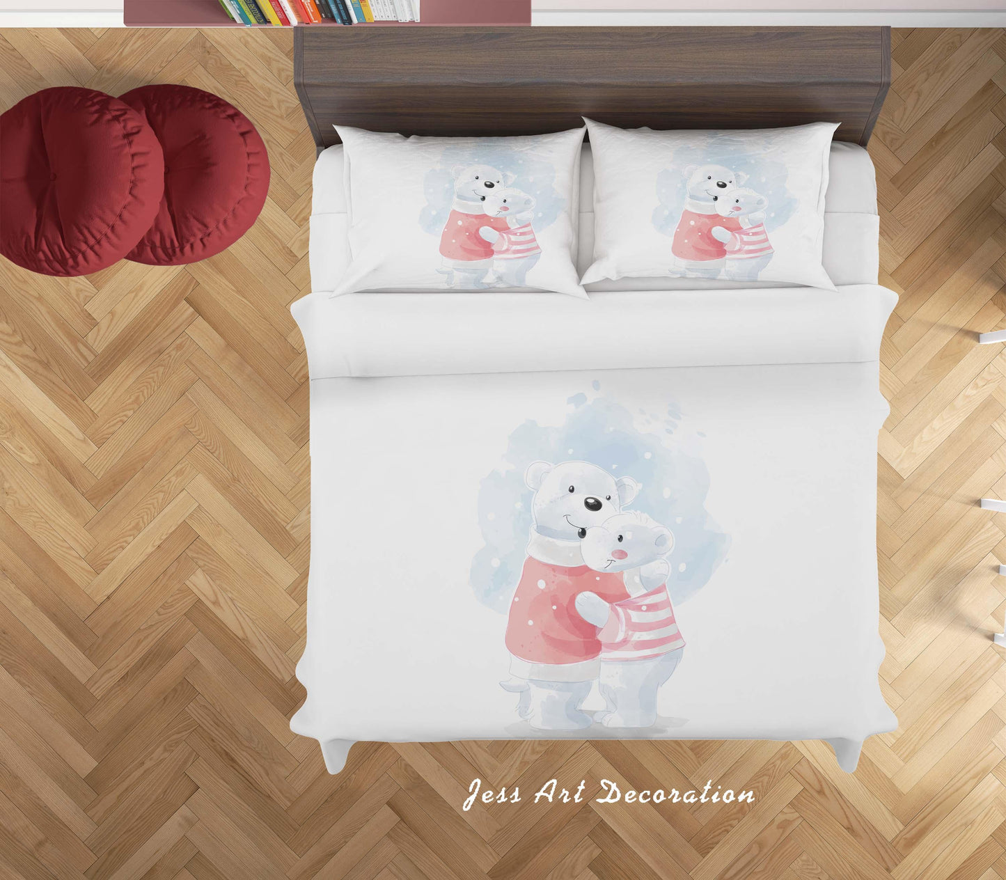 3D Cartoon Bear Quilt Cover Set Bedding Set Duvet Cover Pillowcases SF154