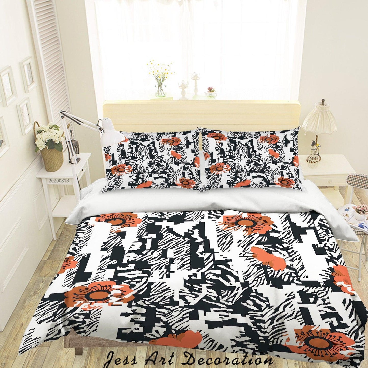 3D Abstract Red Black Painting Quilt Cover Set Bedding Set Duvet Cover Pillowcases LXL