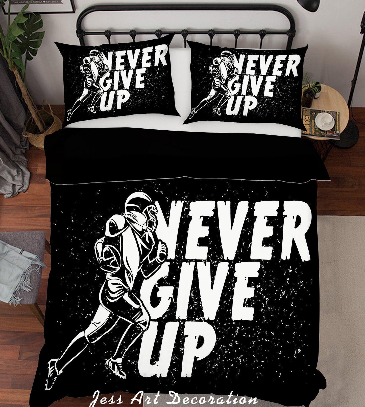 3D American Football Player Quilt Cover Set Bedding Set Pillowcases 93