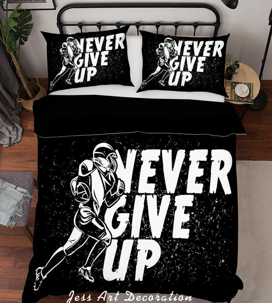 3D American Football Player Quilt Cover Set Bedding Set Pillowcases 93
