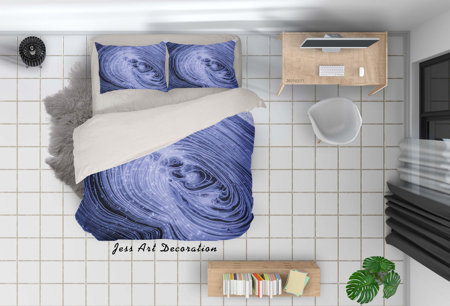 3D Abstract Marble Texture Quilt Cover Set Bedding Set Duvet Cover Pillowcases 157