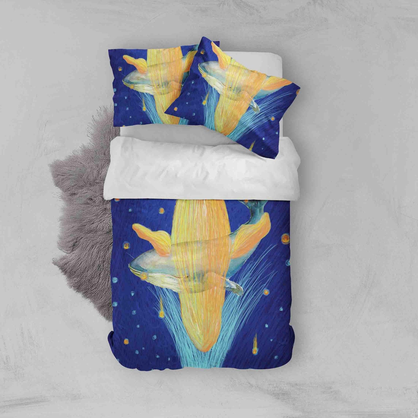 3D Blue Whale Quilt Cover Set Bedding Set Pillowcases 131