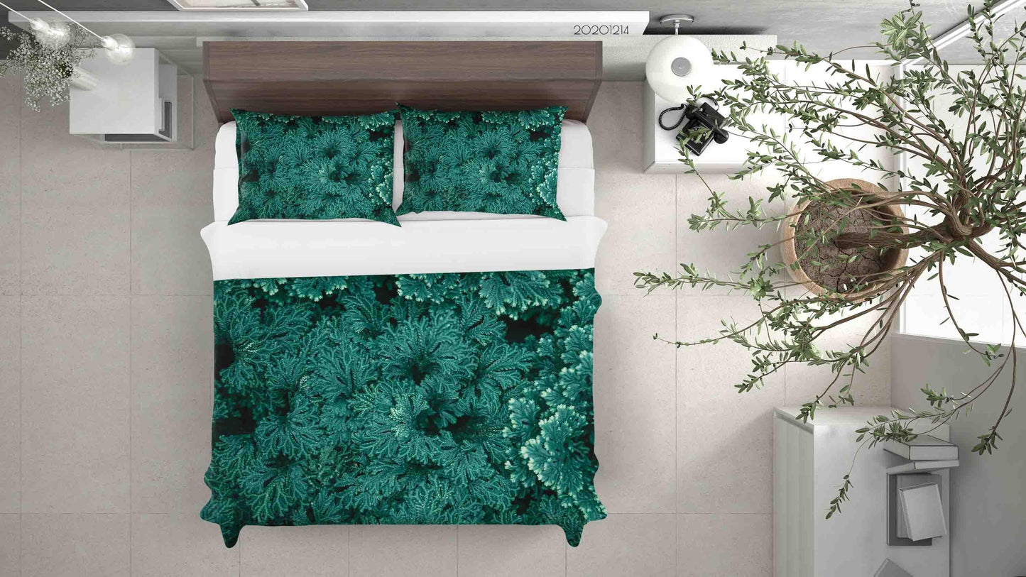 3D Abstract Green Pattern Quilt Cover Set Bedding Set Duvet Cover Pillowcases LXL