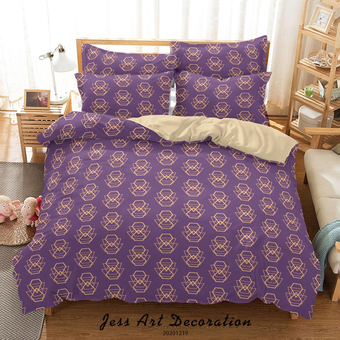 3D Art Deco Pattern Quilt Cover Set Bedding Set Duvet Cover Pillowcases 4