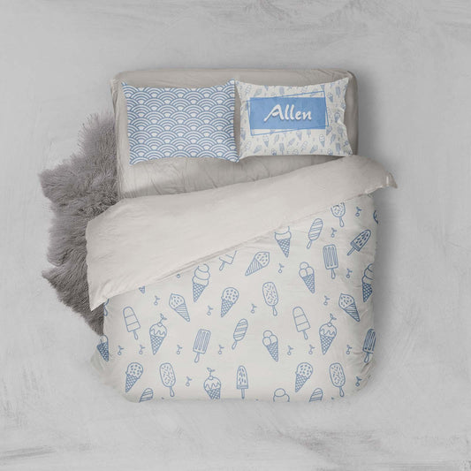 3D Blue Popsicle Ice Cream Quilt Cover Set Bedding Set Pillowcases 23