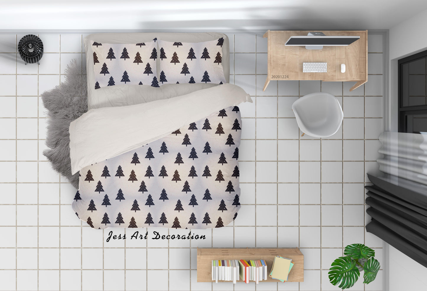 3D Abstract Christmas Pattern Quilt Cover Set Bedding Set Duvet Cover Pillowcases 28 LQH