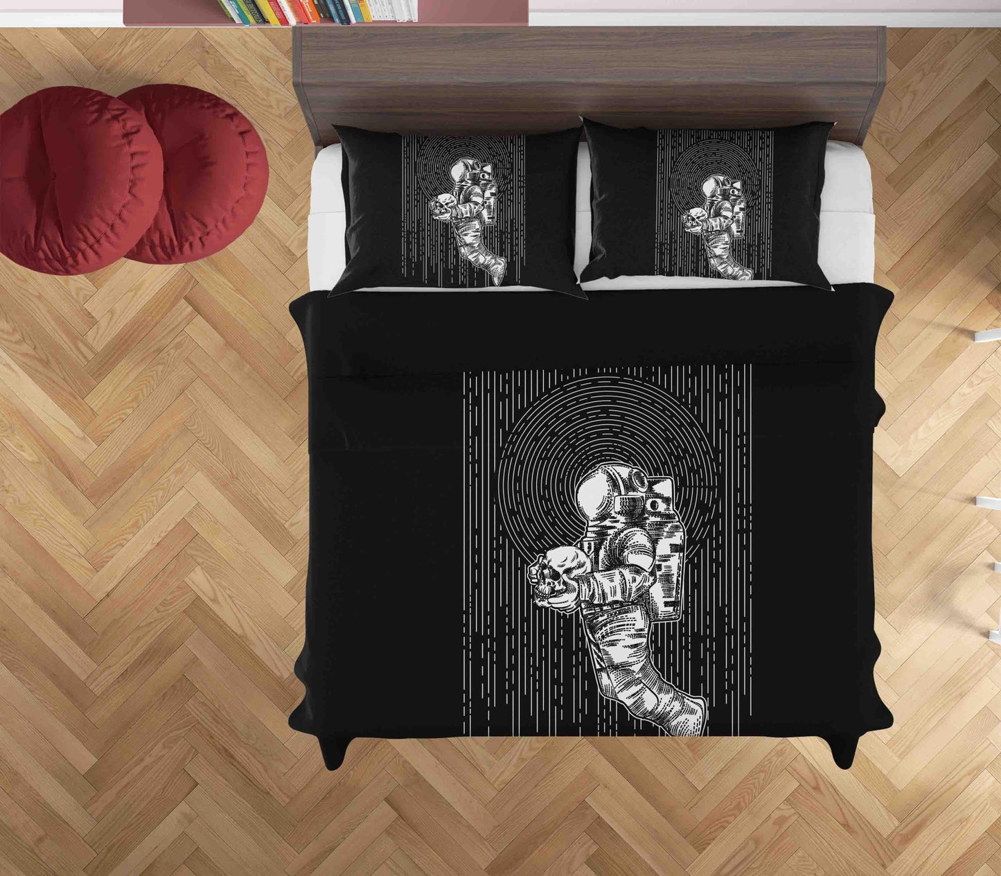 3D Astronaut Skull Hand Quilt Cover Set Bedding Set Duvet Cover Pillowcases WJ 9149