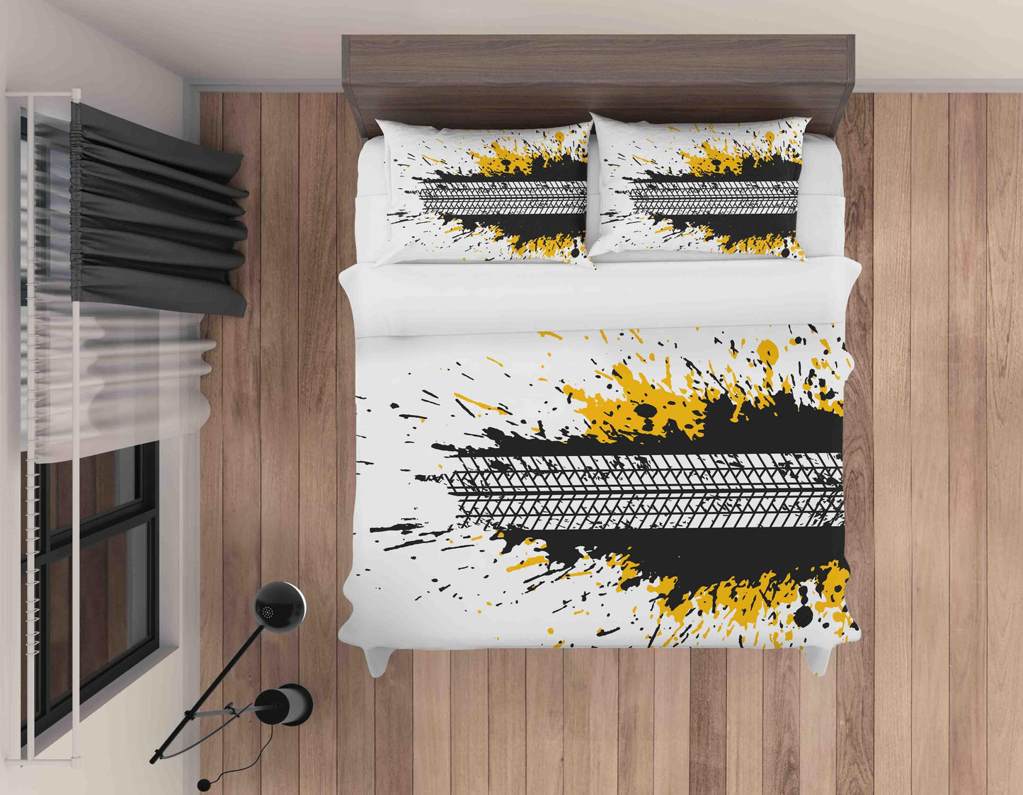 3D Abstract Tire Splash Quilt Cover Set Bedding Set Pillowcases LQH A004