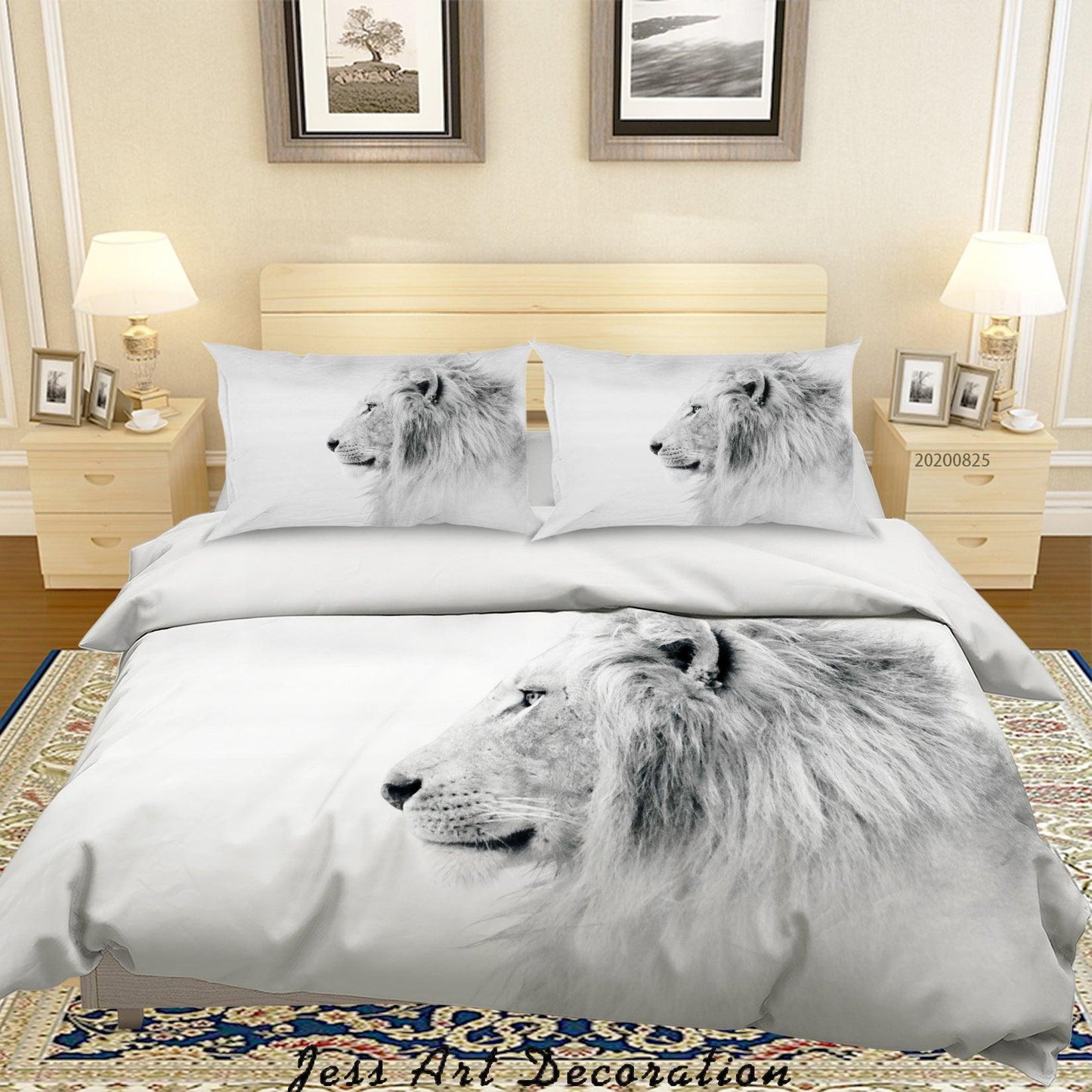 3D Animal Nature Lion Quilt Cover Set Bedding Set Duvet Cover Pillowcases WJ 3325