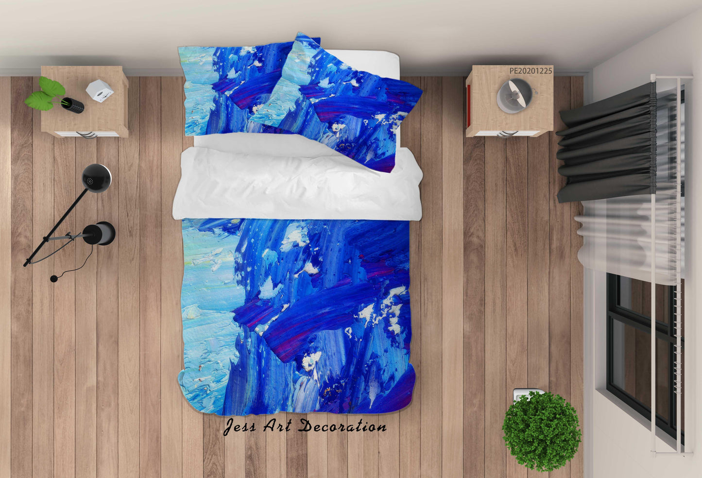 3D Abstract Blue Graffiti Quilt Cover Set Bedding Set Duvet Cover Pillowcases 52