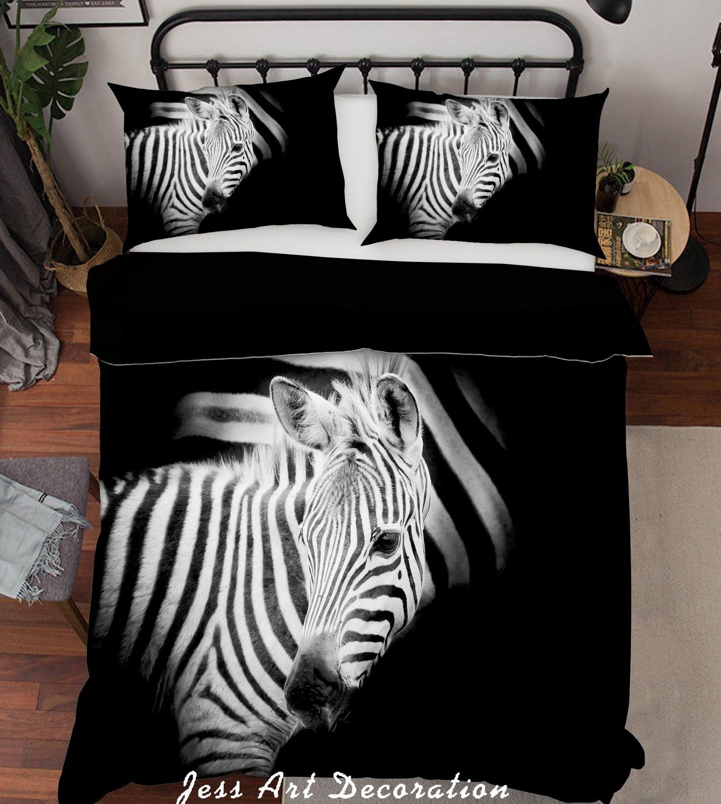 3D Black Zebra Quilt Cover Set Bedding Set Pillowcases 106