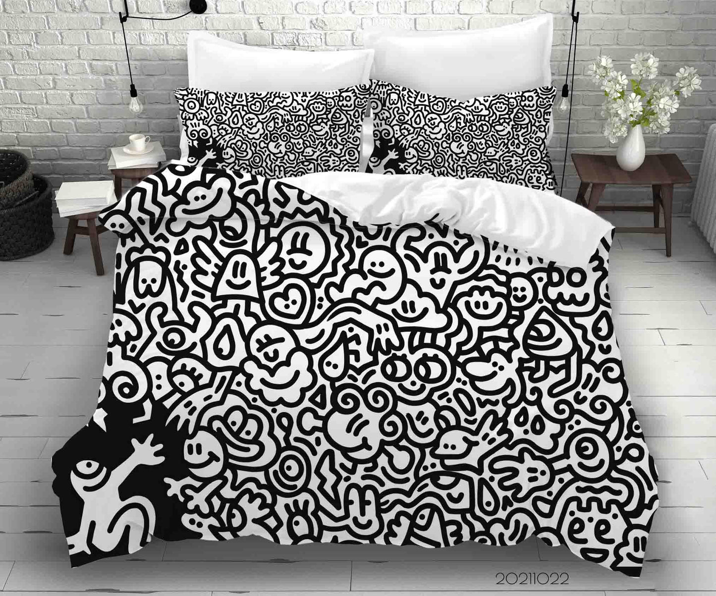 3D Abstract Art Graffiti Quilt Cover Set Bedding Set Duvet Cover Pillowcases 54