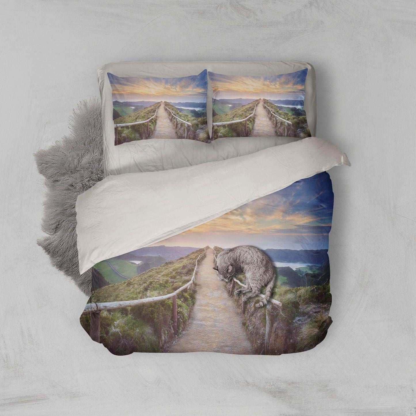 3D Bridge Landscape Quilt Cover Set Bedding Set Pillowcases 132