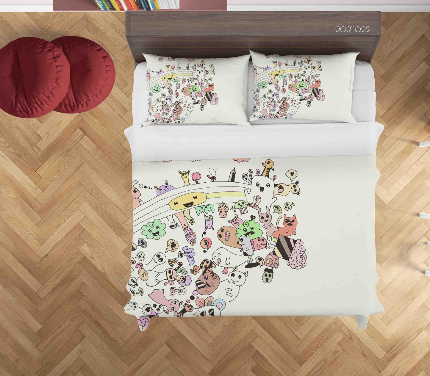 3D Abstract Monster Artistic Graffiti Quilt Cover Set Bedding Set Duvet Cover Pillowcases 11