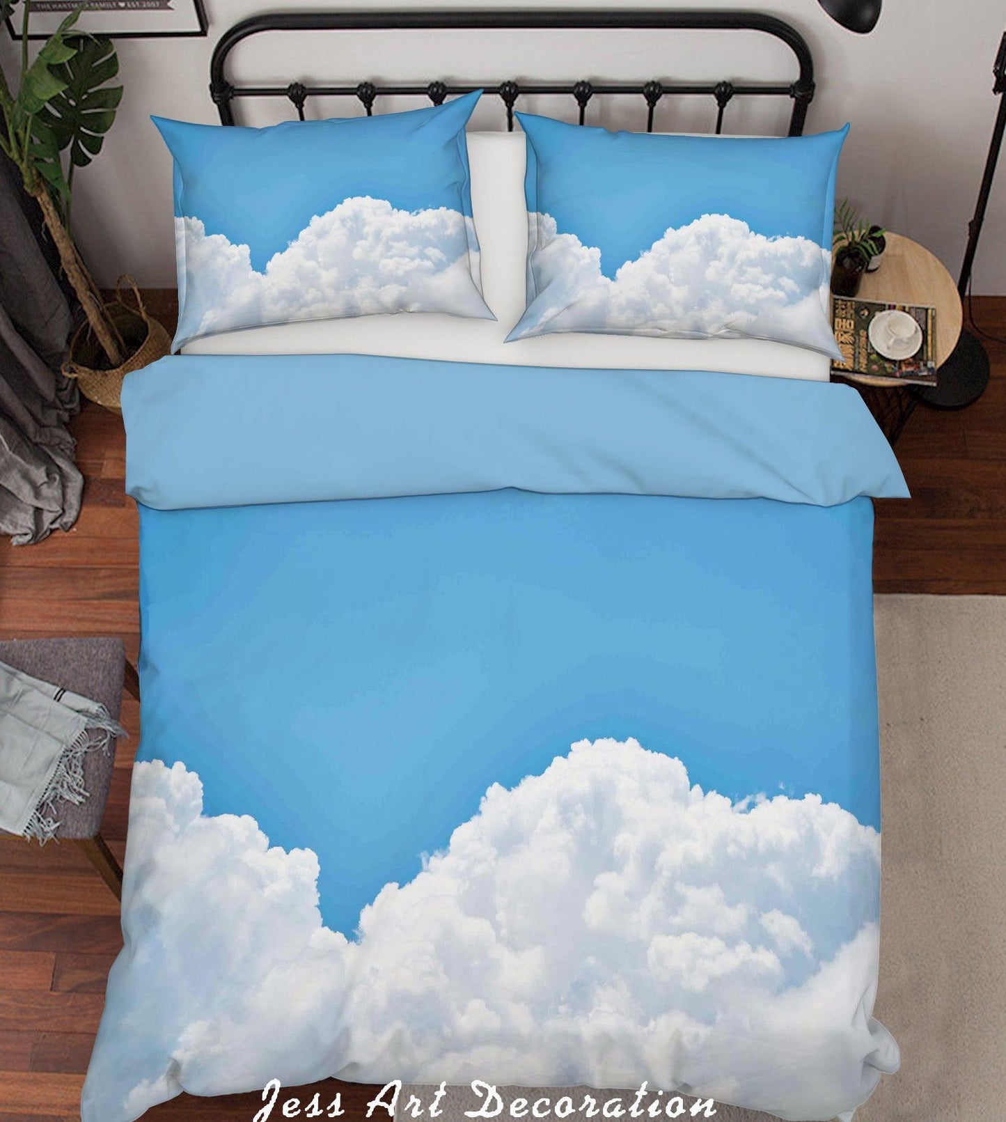 3D Blue Sky White Clouds Quilt Cover Set Bedding Set Pillowcases 59