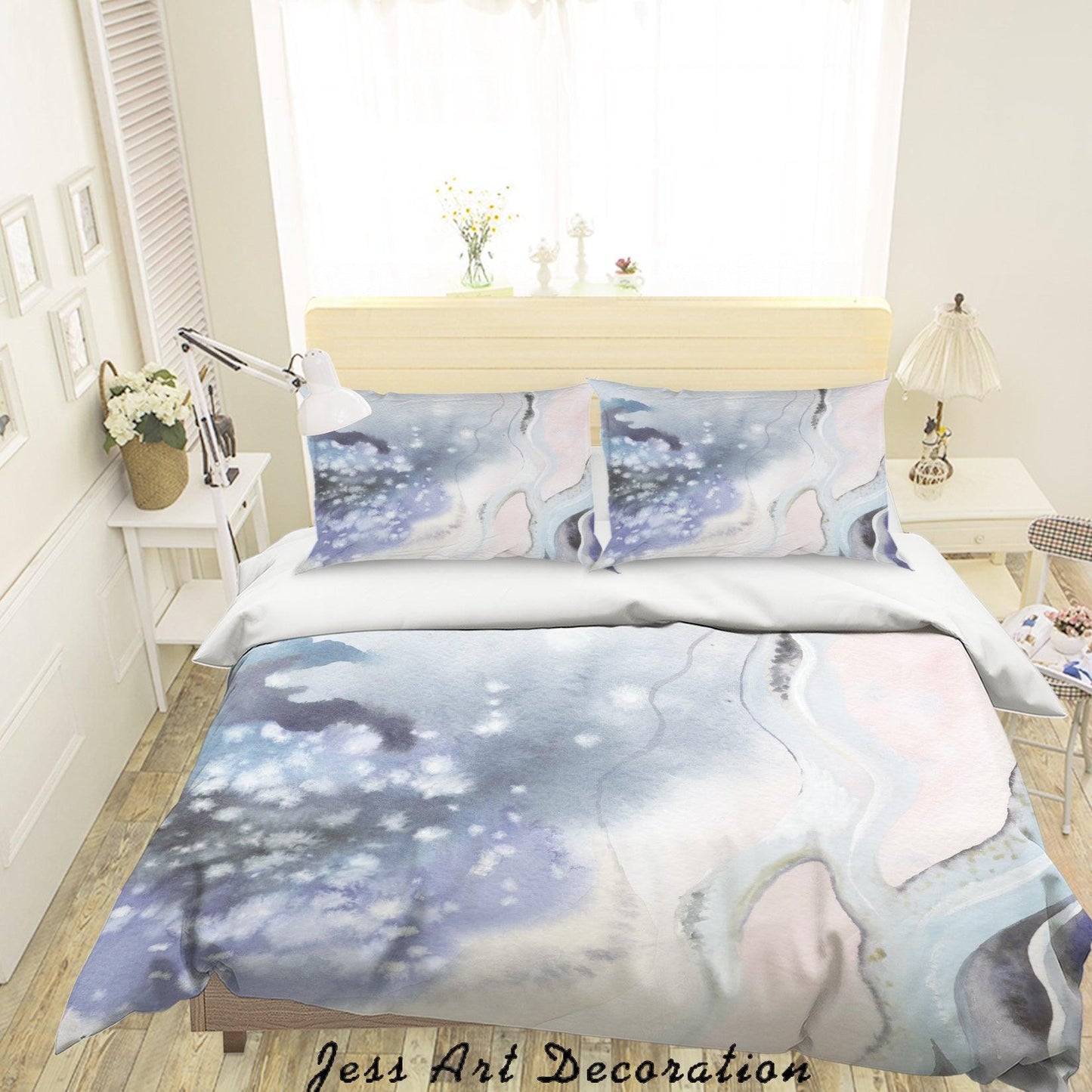 3D Abstract Watercolor Painting Quilt Cover Set Bedding Set Pillowcases 60