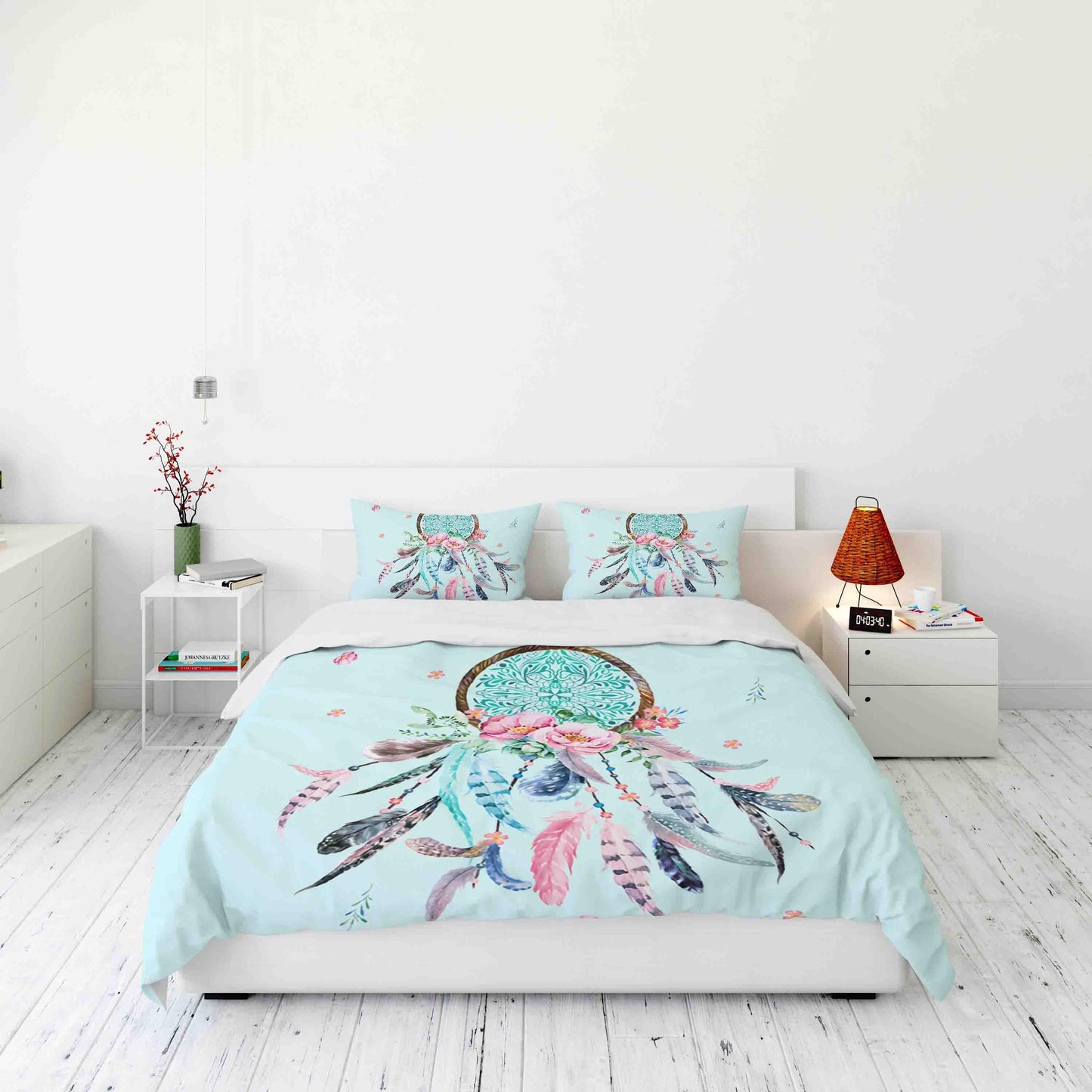 3D Blue Dream Catcher Quilt Cover Set Bedding Set Duvet Cover Pillowcases JN 1185