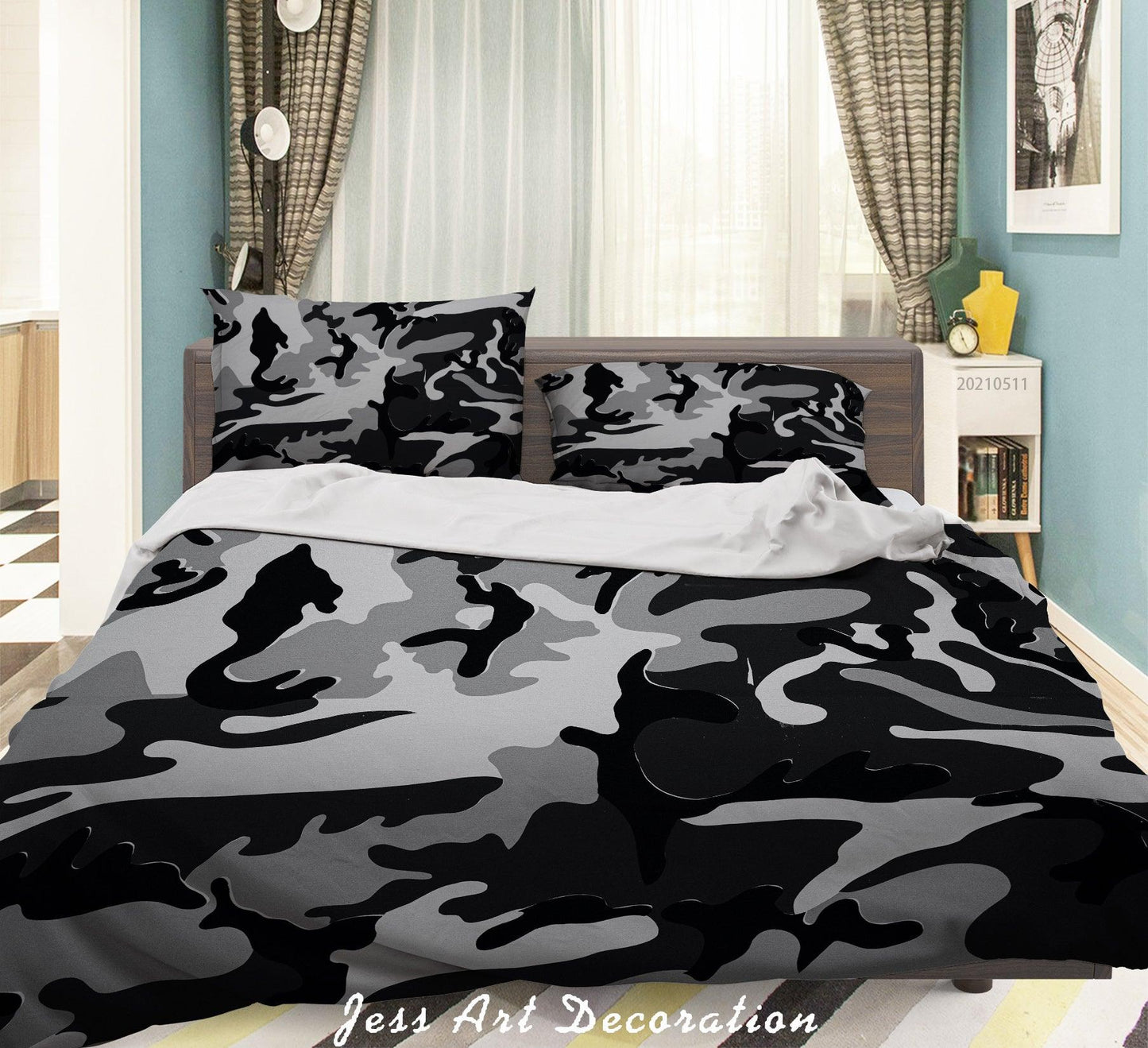 3D Abstract Grey Black Marble Texture  Quilt Cover Set Bedding Set Duvet Cover Pillowcases 610