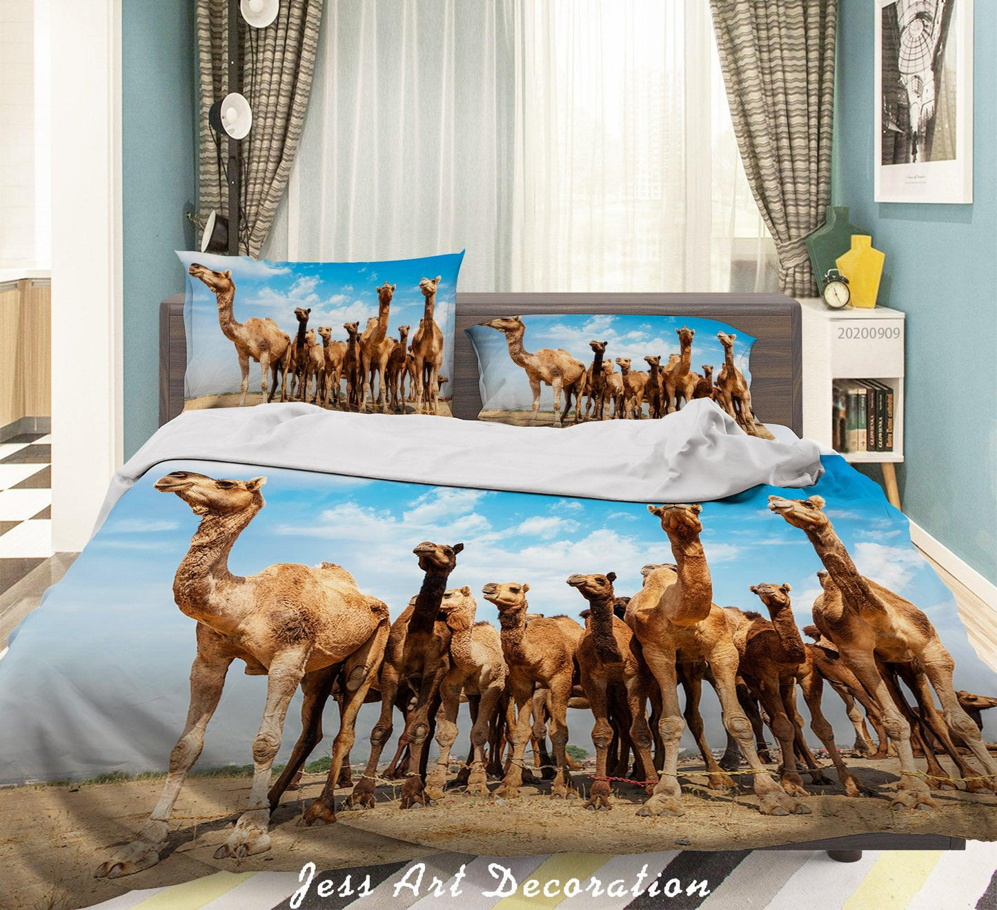 3D Camels India Meadow Quilt Cover Set Bedding Set Duvet Cover Pillowcases WJ 1912