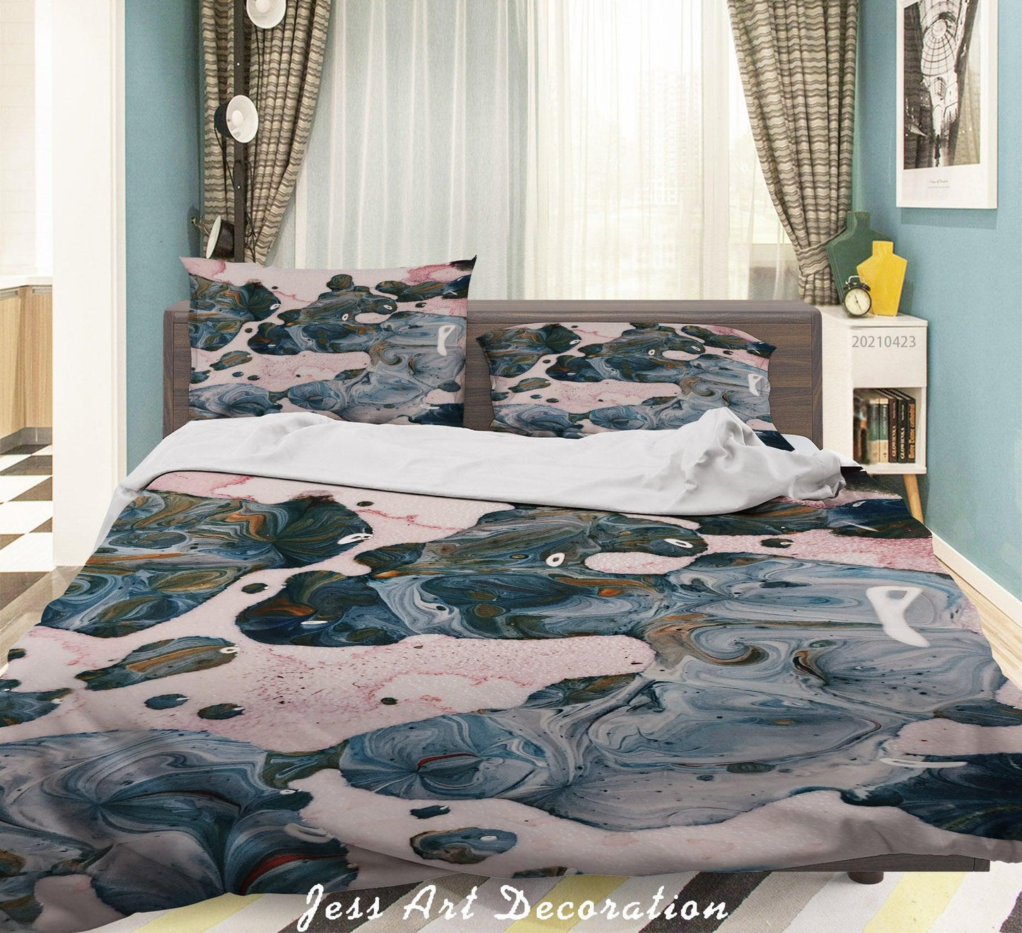 3D Abstract Pattern Quilt Cover Set Bedding Set Duvet Cover Pillowcases 69