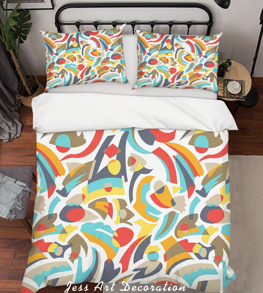 3D Abstract Seamless Pattern Quilt Cover Set Bedding Set Pillowcases 66