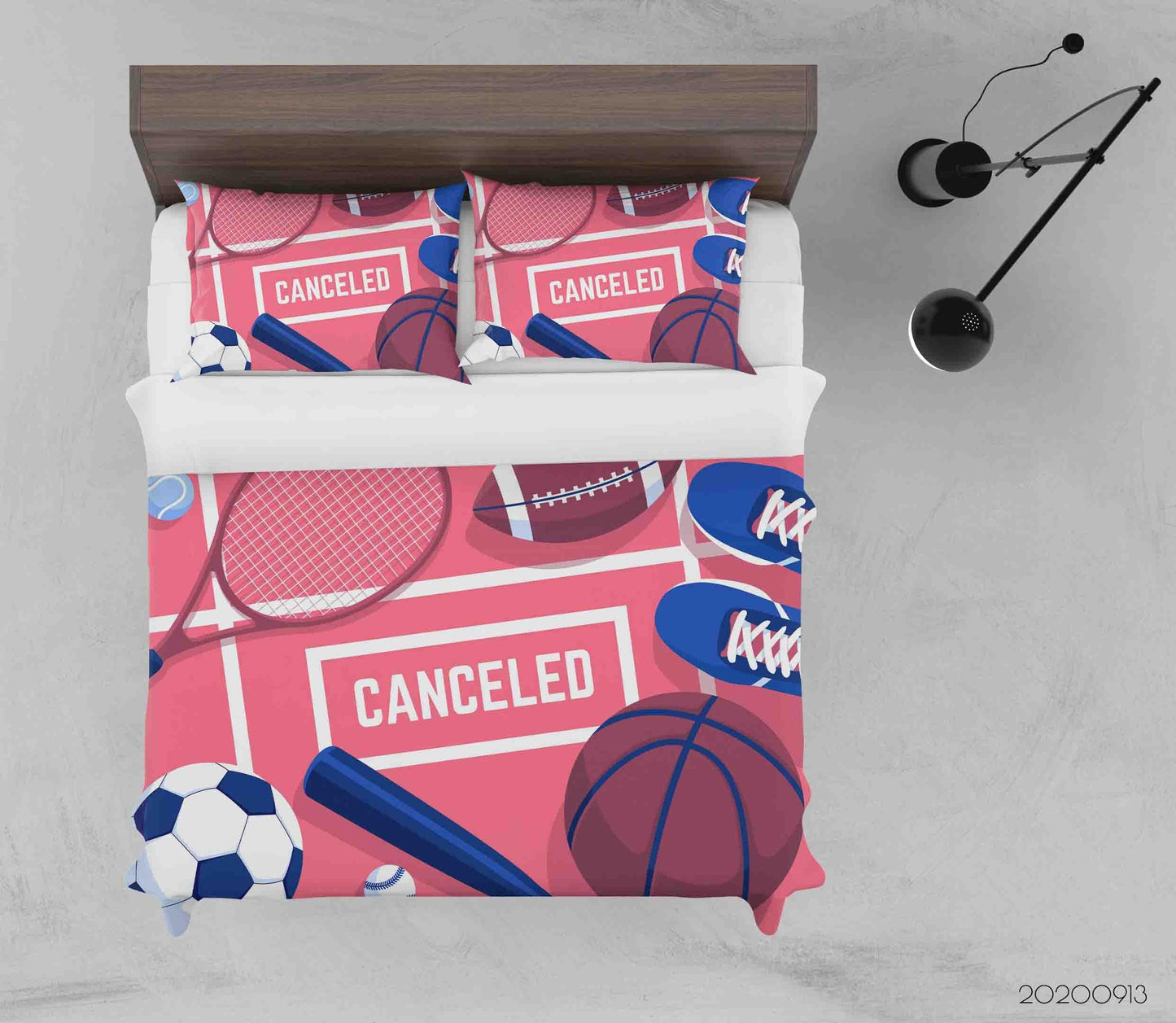 3D Cancelled Sporting Events Football Quilt Cover Set Bedding Set Duvet Cover Pillowcases WJ 1816