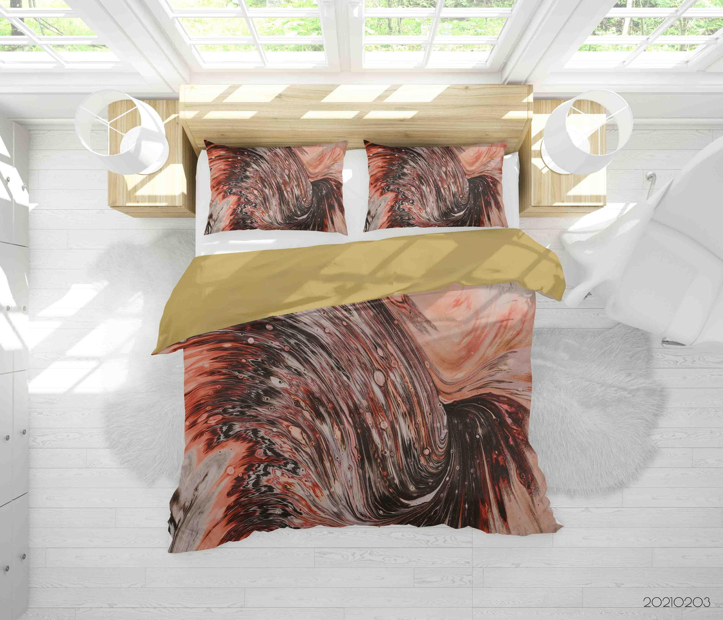 3D Abstract Marble Texture Quilt Cover Set Bedding Set Duvet Cover Pillowcases 52