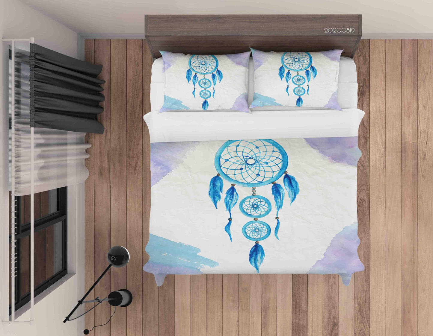 3D Blue Dreamcatcher Quilt Cover Set Bedding Set Duvet Cover Pillowcases LXL