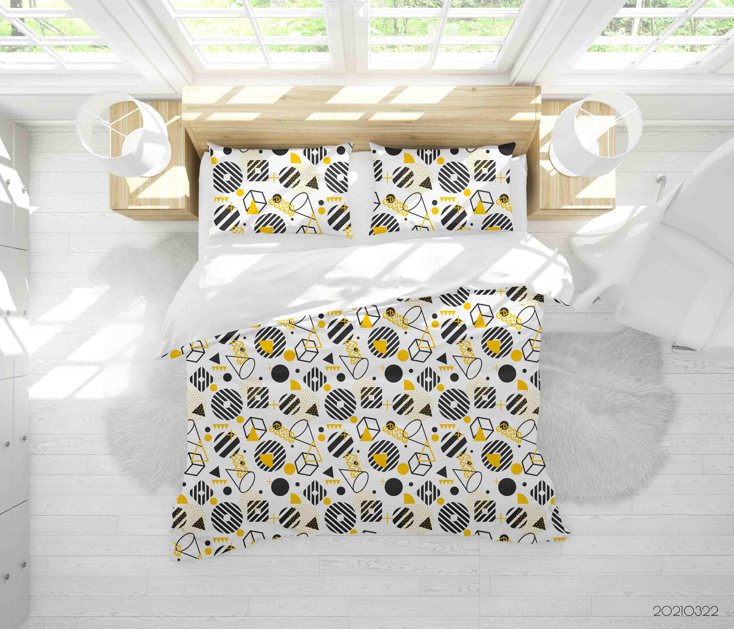 3D Abstract Geometric Pattern Quilt Cover Set Bedding Set Duvet Cover Pillowcases 133