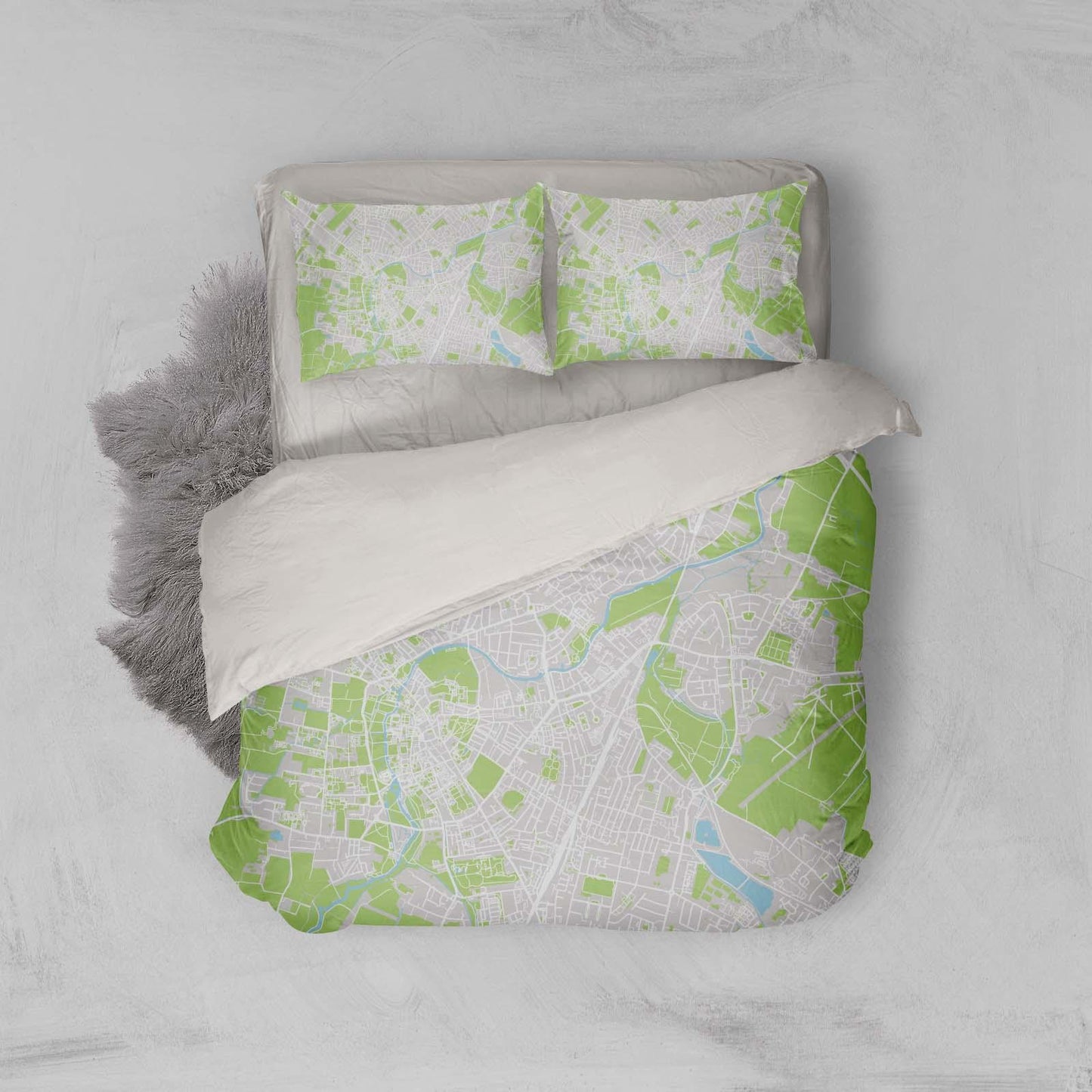 3D Blue Map Quilt Cover Set Bedding Set Pillowcases 11