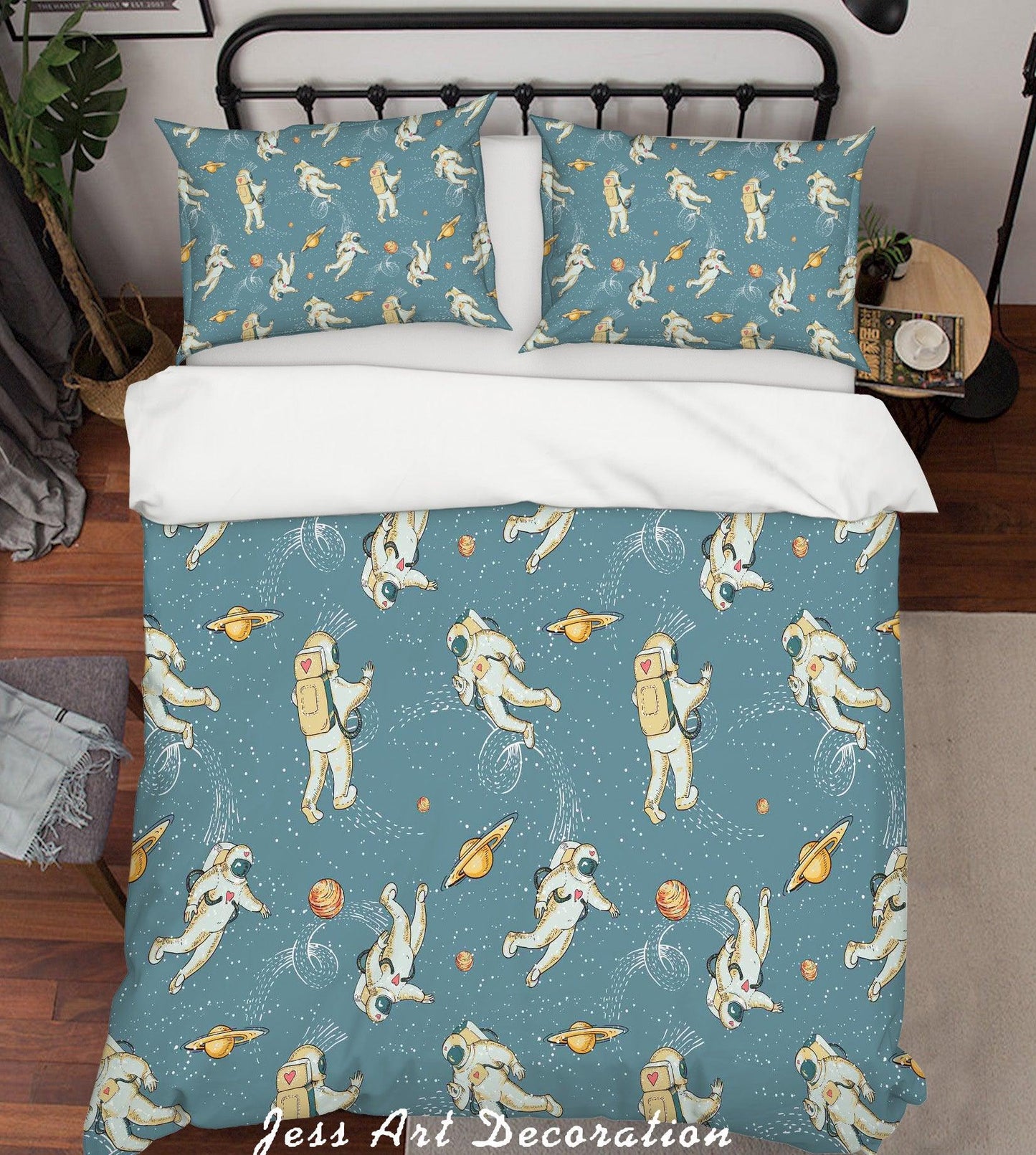 3D Astronaut Planet Quilt Cover Set Bedding Set Pillowcases 71