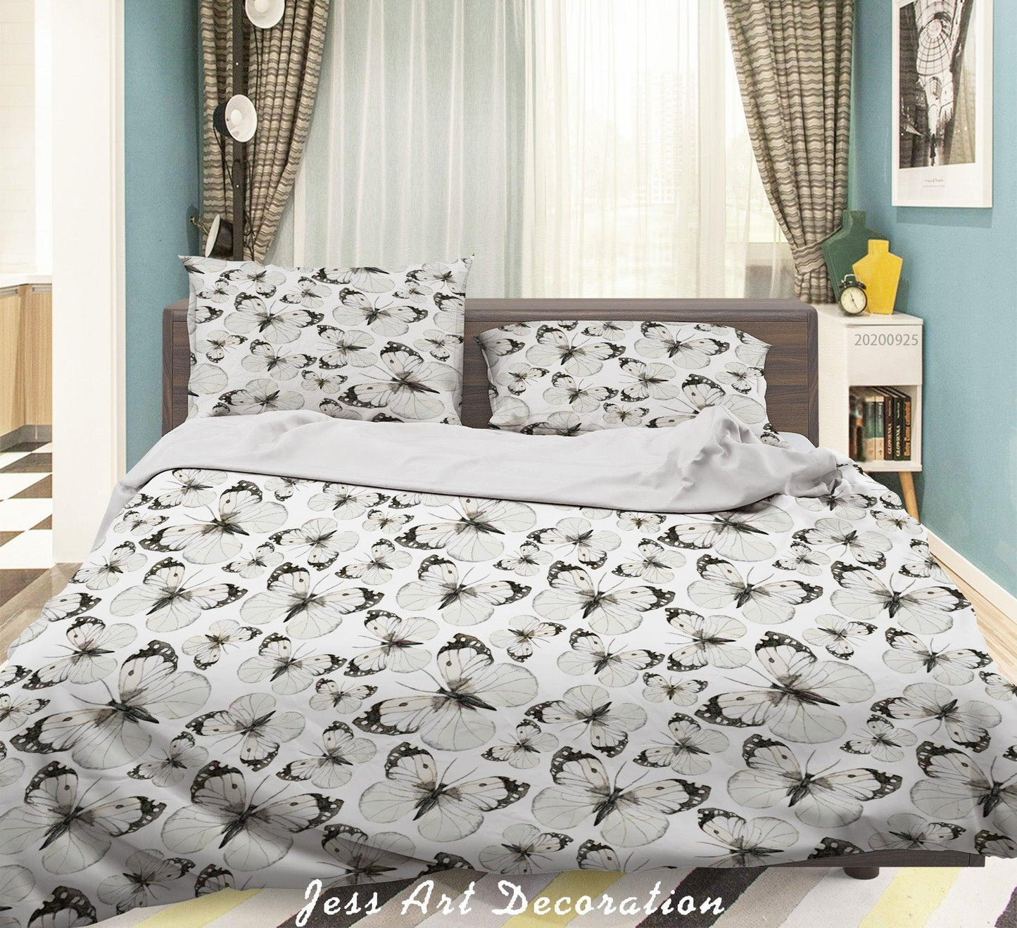 3D Cartoon Animal Butterfly Pattern Quilt Cover Set Bedding Set Duvet Cover Pillowcases WJ 6495
