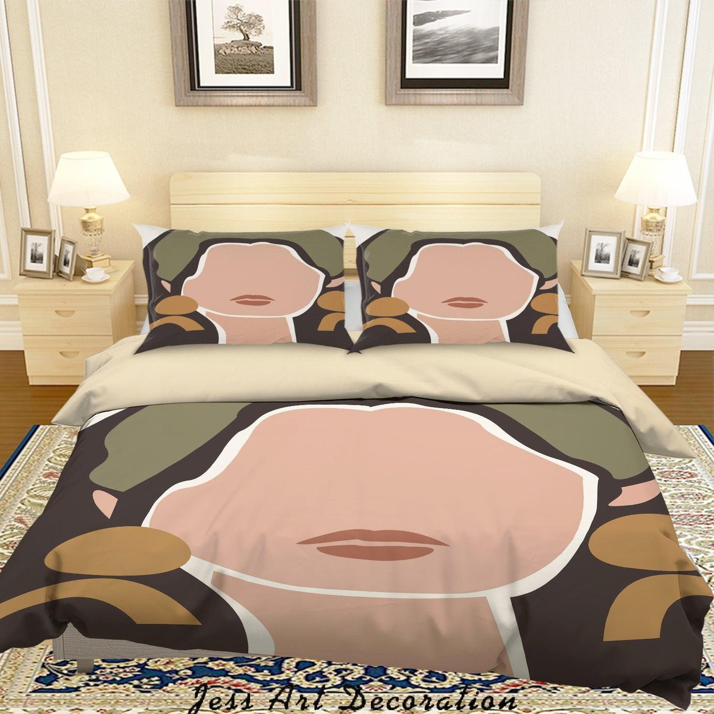 3D Beaauty Female Quilt Cover Set Bedding Set Duvet Cover Pillowcases SF13