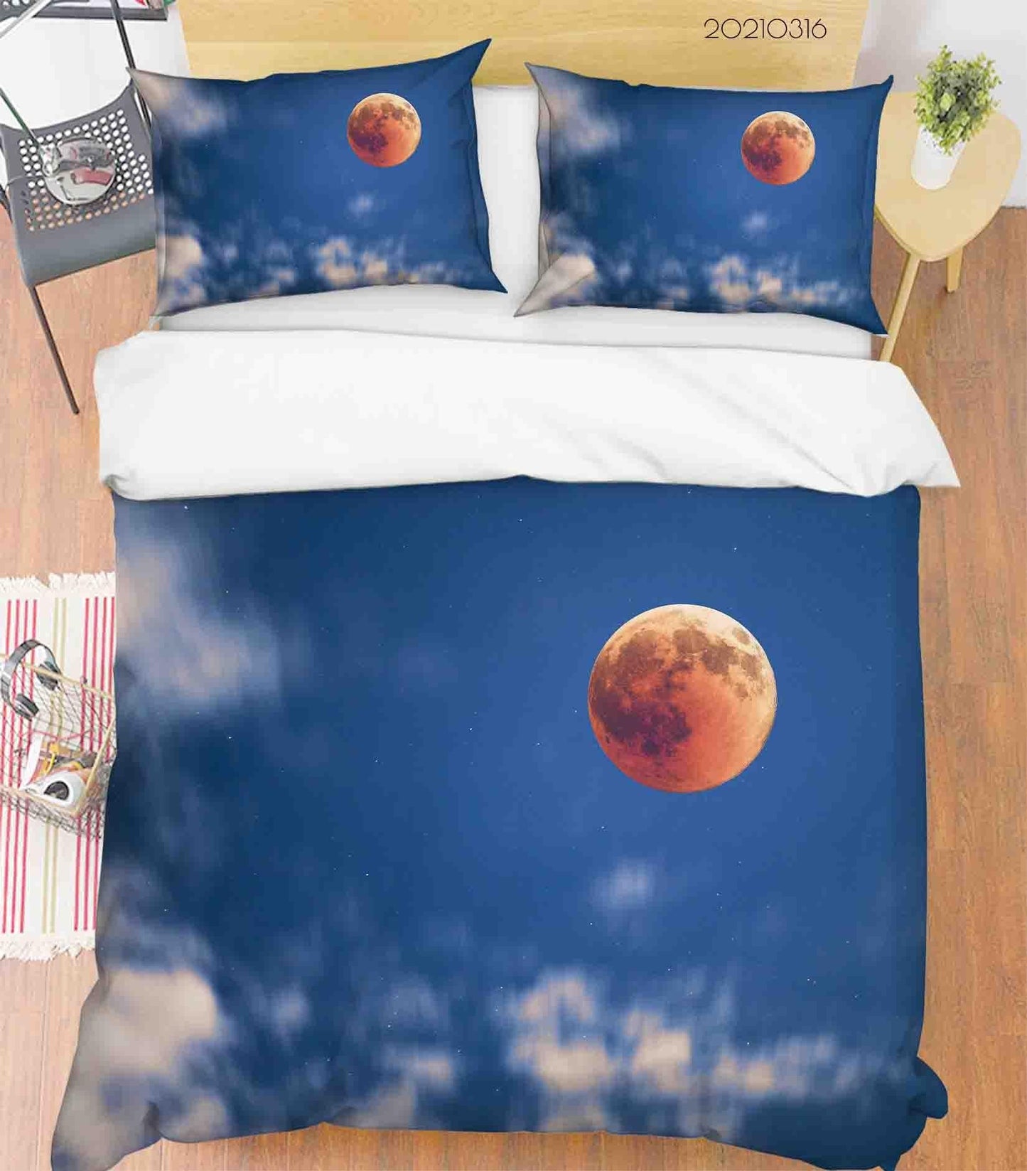 3D Blue Sky Planet Quilt Cover Set Bedding Set Duvet Cover Pillowcases 137