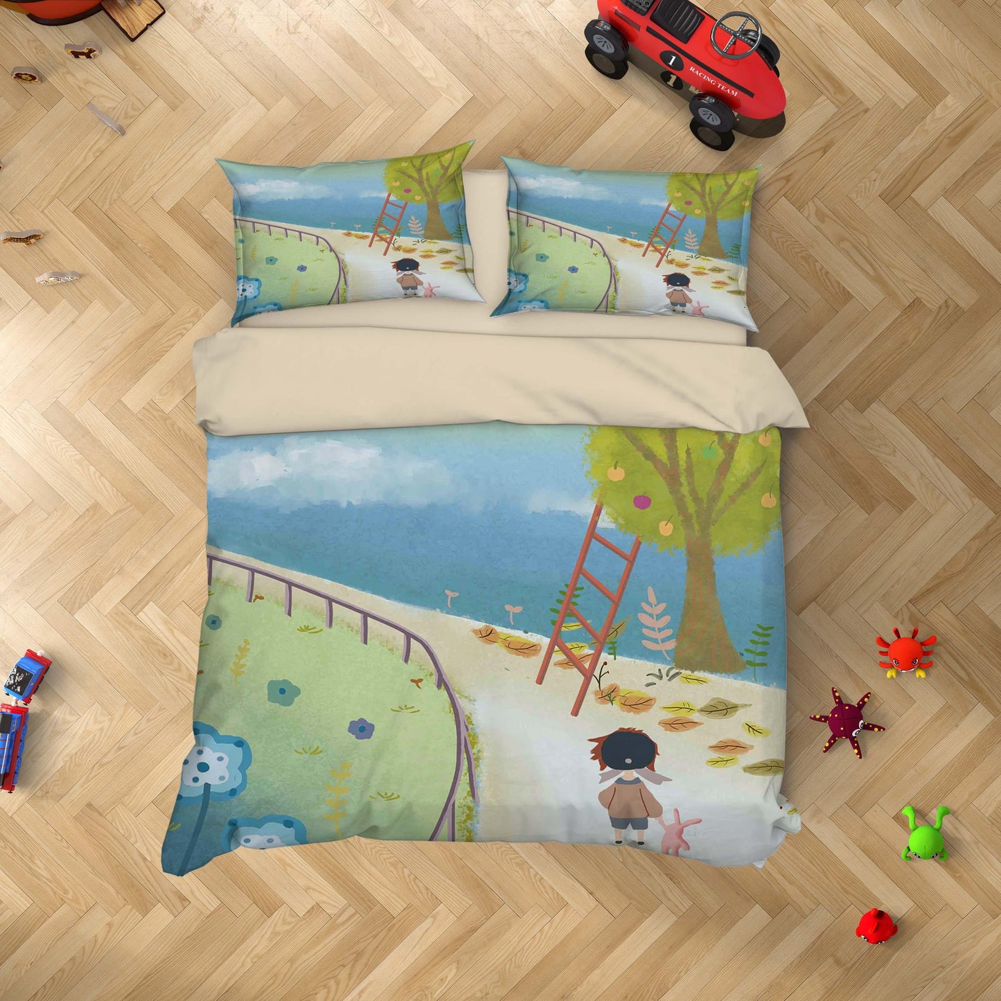 3D Cartoon Children Tree Ladder Quilt Cover Set Bedding Set Duvet Cover Pillowcases A390 LQH