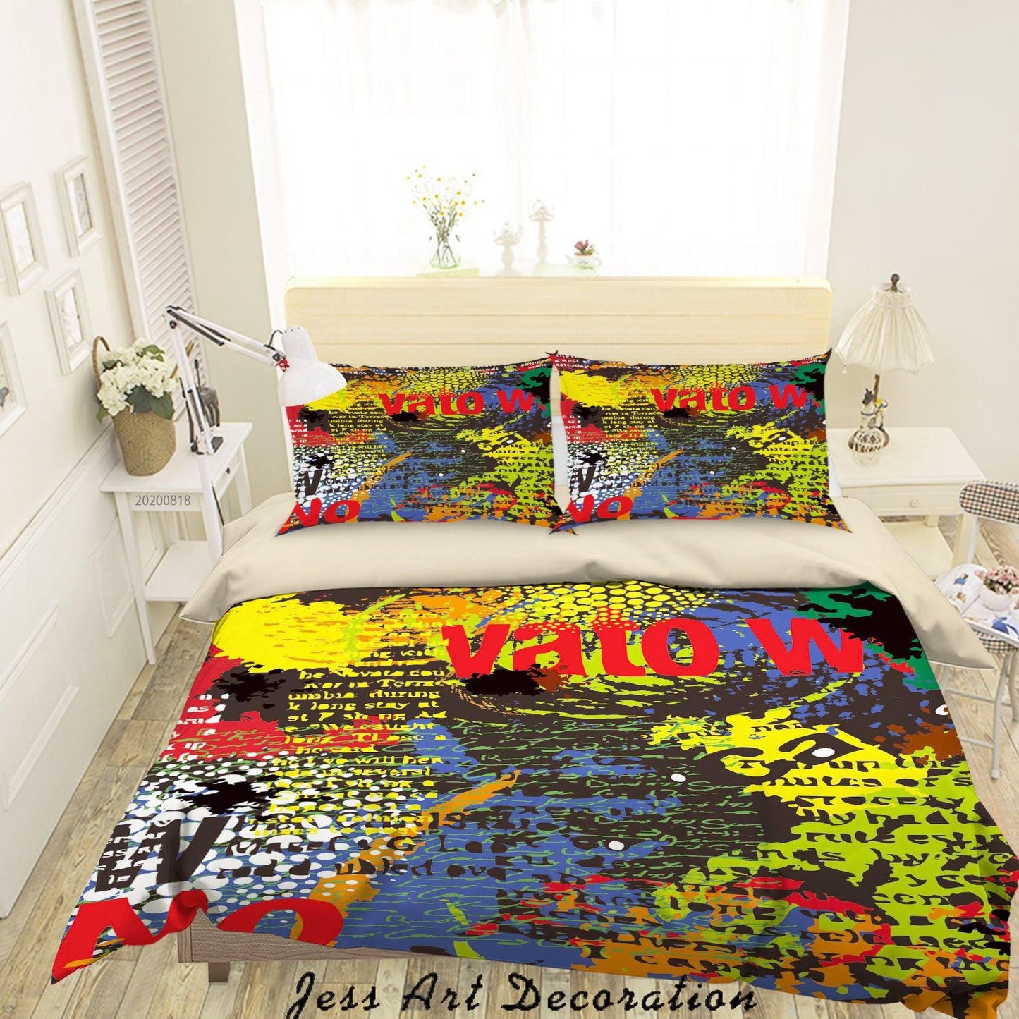 3D Abstract Colorful Painting Quilt Cover Set Bedding Set Duvet Cover Pillowcases LXL