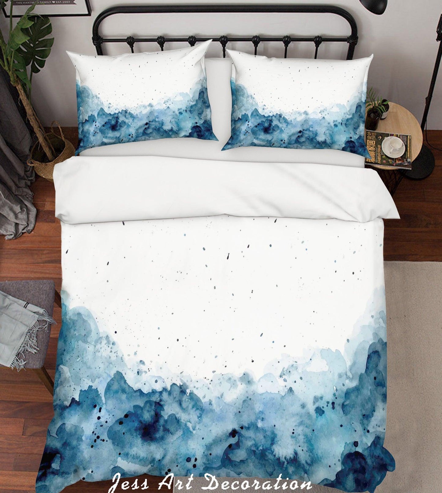 3D Blue Abstract Mountain Quilt Cover Set Bedding Set Pillowcases 69