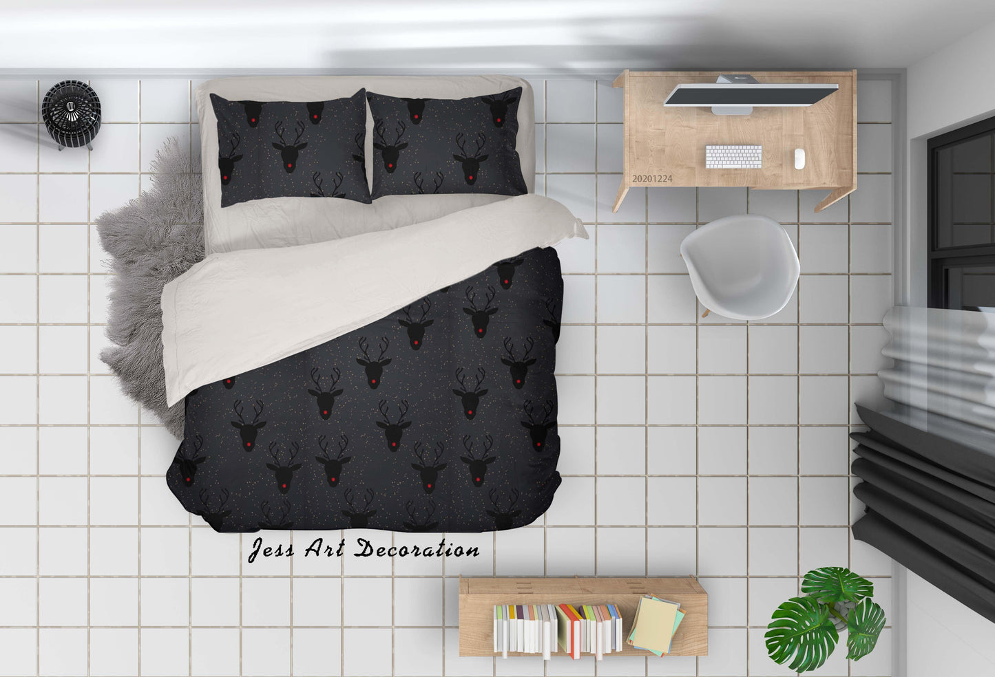 3D Abstract Christmas Pattern Quilt Cover Set Bedding Set Duvet Cover Pillowcases 26 LQH