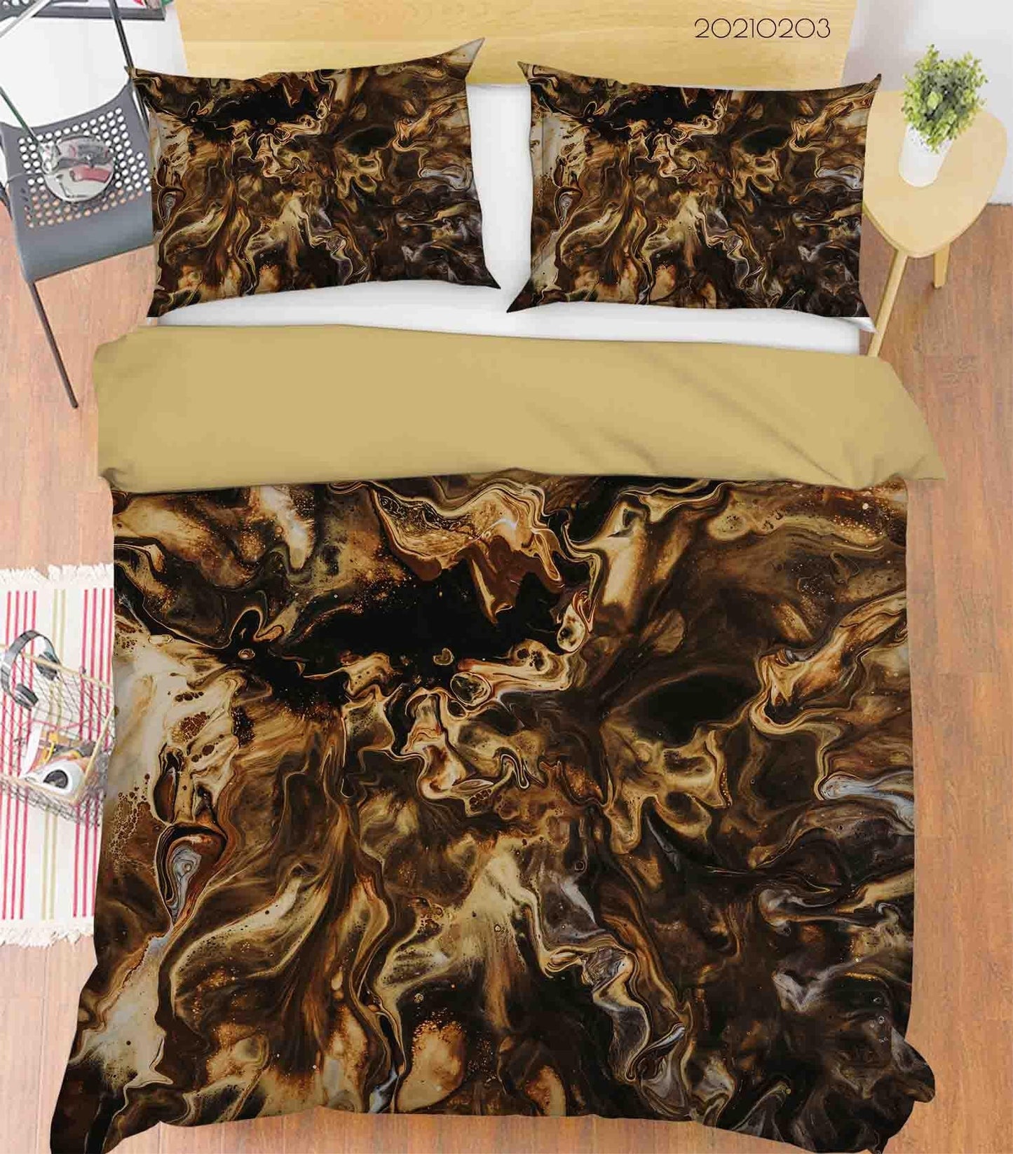 3D Abstract Marble Texture Quilt Cover Set Bedding Set Duvet Cover Pillowcases 67