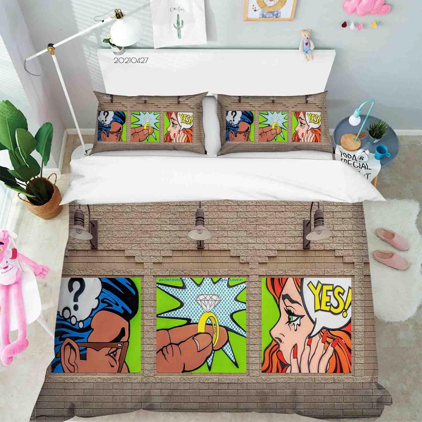 3D Art Street Graffiti Quilt Cover Set Bedding Set Duvet Cover Pillowcases 53