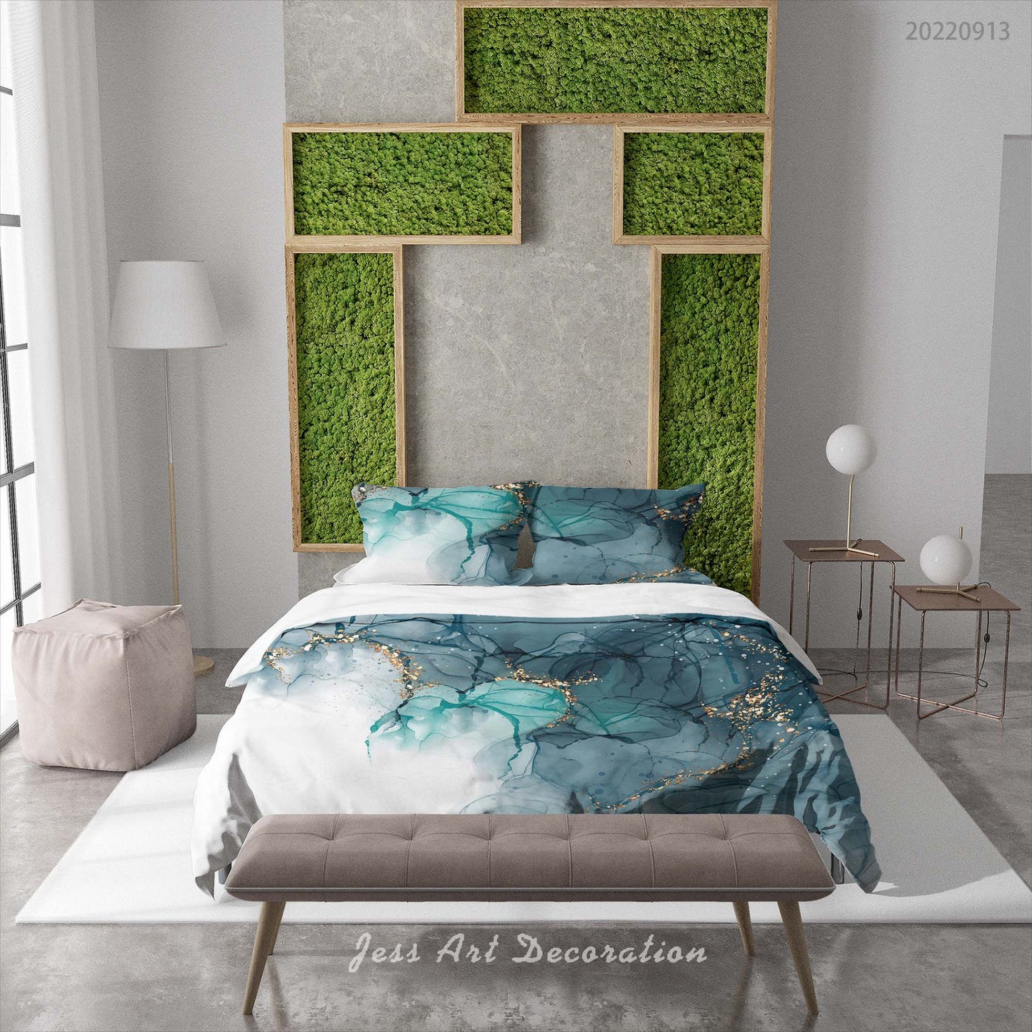 3D  Ink And Wash Fluid Ripple Quilt Cover Set Bedding Set Duvet Cover Pillowcase 77