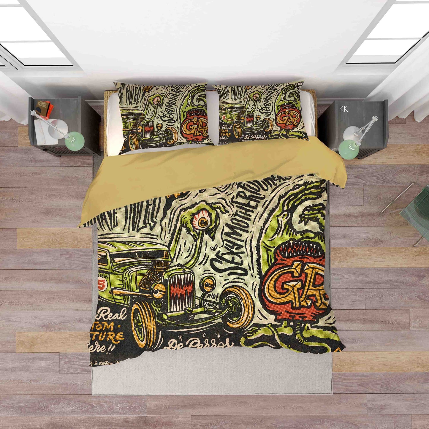 3D Automobile Letter Hand Quilt Cover Set Bedding Set Duvet Cover Pillowcase 437