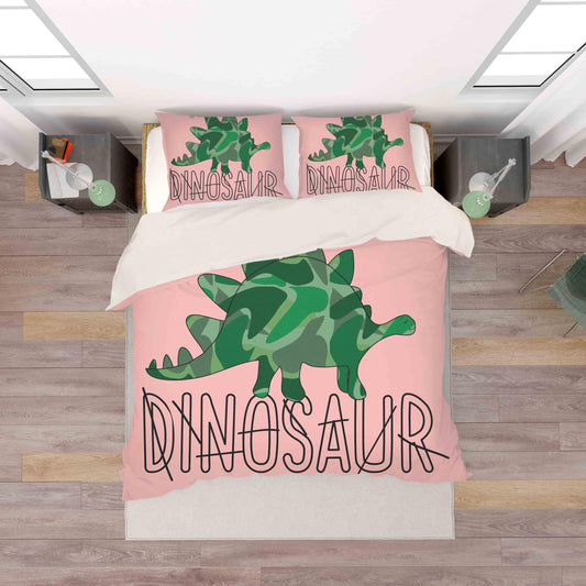 3D Cartoon Green Dinosaurs Quilt Cover Set Bedding Set Pillowcases  75