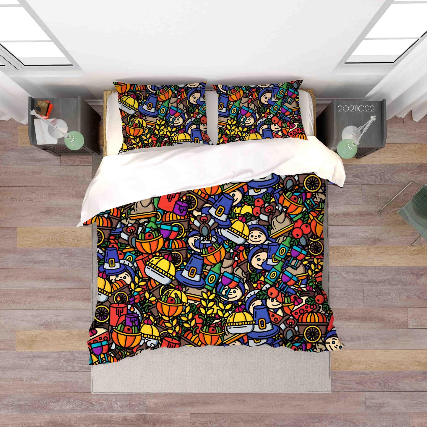 3D Abstract Monster Graffiti Quilt Cover Set Bedding Set Duvet Cover Pillowcases 39